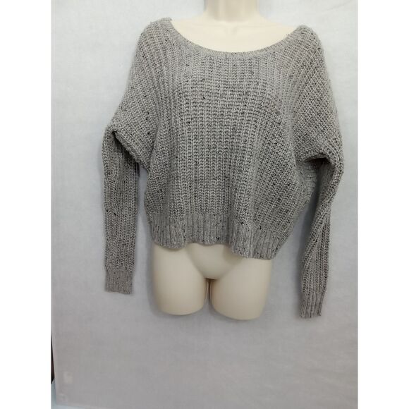 Ruby Moon sz sm gray crop sweater wool blend - Picture 7 of 16